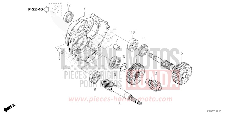 TRANSMISSION for Forza 350 MAT CYNOS GRAY METALLIC (NH312) from 2024